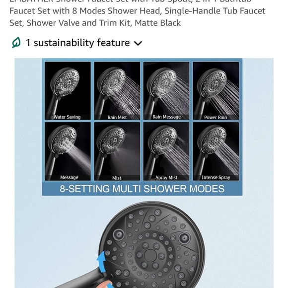 Elegant Oil Rubbed Bronze Shower Faucet Set with Multi-Function Head - Picture 3 of 13